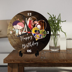 Table Clock With Photo / Birthday Gift