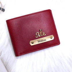 Personalized Dual Color Mens Wallet / Personalized Wallet