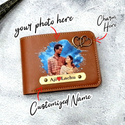 Personalized Photo Wallet with name and charm