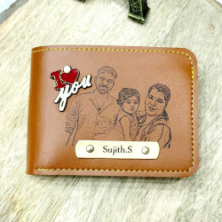 Personalized Sketch Wallet with name and charm