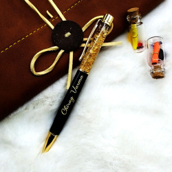 Personalized Metal Gold Flake Pen 