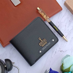 Personalized Men Wallet With Pen