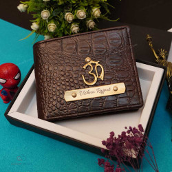 Crocodile Leather Wallet / Personalized Name Wallet