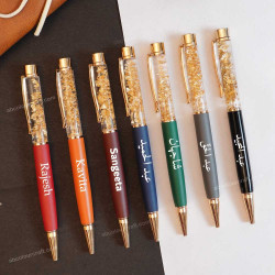 Personalized Metal Gold Flake Pen 